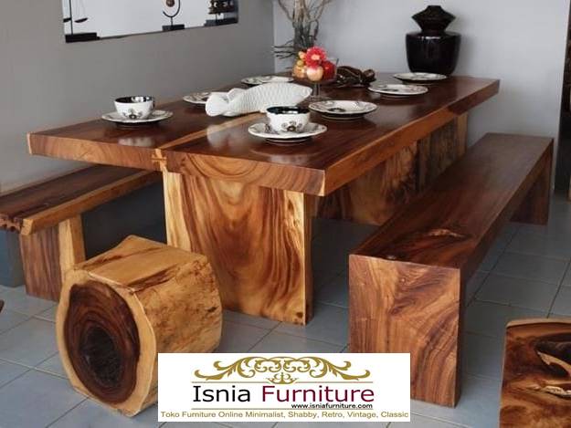 meja-kayu-besar-kayu-trembesi-solid-harga-murah Meja Kayu Besar Trembesi Utuh Untuk Makan Bersama Keluarga