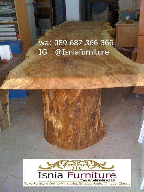 meja-kayu-besar-kayu-trembesi-solid Meja Kayu Besar Trembesi Utuh Untuk Makan Bersama Keluarga