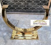Jual Kaki Stainless Meja Gold Glossy Setengah Lingkaran Model Best Seller