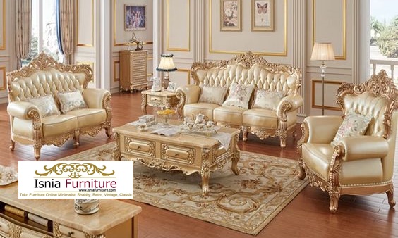 kursi-tamu-cic-kayu Jual Kursi Tamu Mewah Sofa Sultan Terbaik Design Ukiran Classic Kayu Jati Solid