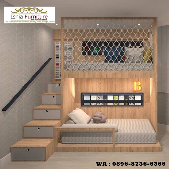 Tempat-Tidur-Laki-laki-Tingkat-Modern-Simple Kamar Set Anak Laki-laki Minimalis Kualitas Terbaik